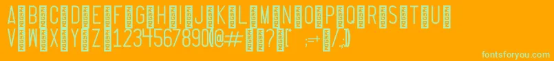 ThrusterRegular Font – Green Fonts on Orange Background