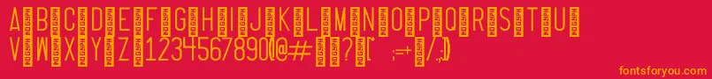 More about ThrusterRegular Font ThrusterRegular Font – Orange Fonts on Red Background