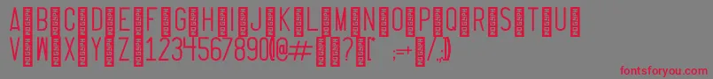 Шрифт ThrusterRegular – красные шрифты на сером фоне