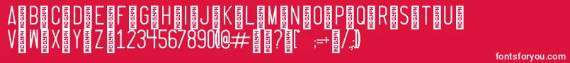 ThrusterRegular Font – White Fonts on Red Background