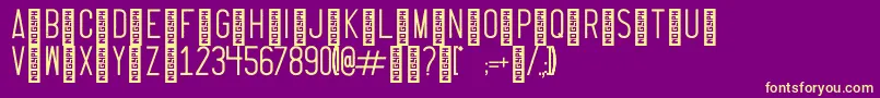 ThrusterRegular Font – Yellow Fonts on Purple Background