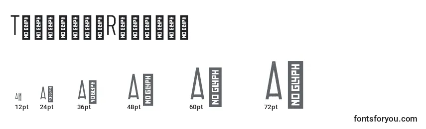 ThrusterRegular (47044) Font Sizes