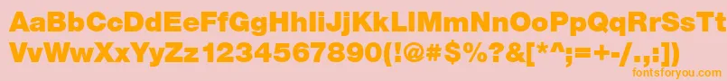 Weitere Informationen zur Sans ffy-Schriftart Sans ffy-Schriftart – Orangefarbene Schriften auf rosa Hintergrund