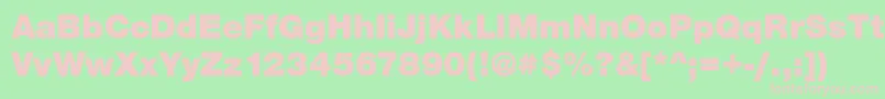 Шрифт Sans ffy – розовые шрифты на зелёном фоне