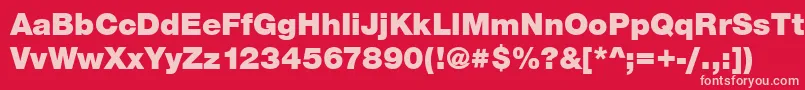 Fonte Sans ffy – fontes rosa em um fundo vermelho