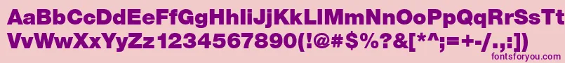 Sans ffy Font – Purple Fonts on Pink Background