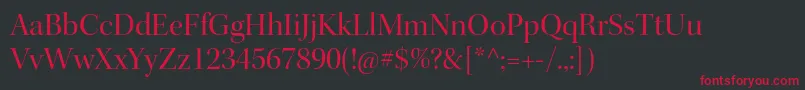KeplerstdDisp Font – Red Fonts on Black Background