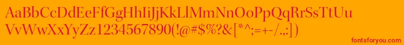 KeplerstdDisp Font – Red Fonts on Orange Background