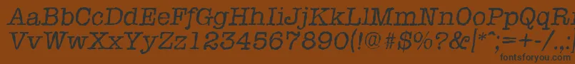 TypewriterrandomItalic-Schriftart – Schwarze Schriften auf braunem Hintergrund