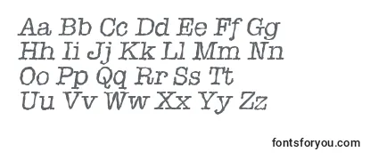 Schriftart TypewriterrandomItalic