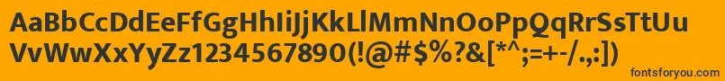 EkmuktaExtrabold Font – Black Fonts on Orange Background