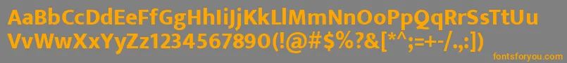 EkmuktaExtrabold Font – Orange Fonts on Gray Background