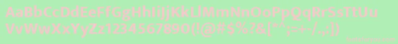 EkmuktaExtrabold Font – Pink Fonts on Green Background