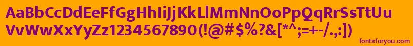 EkmuktaExtrabold Font – Purple Fonts on Orange Background