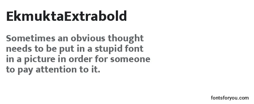 EkmuktaExtrabold Font