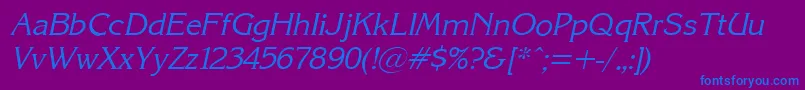 fuente KarinacItalic – Fuentes Azules Sobre Fondo Morado