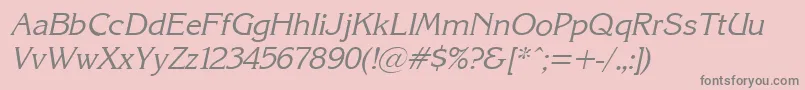 KarinacItalic Font – Gray Fonts on Pink Background