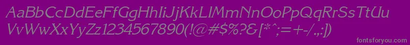 KarinacItalic Font – Gray Fonts on Purple Background