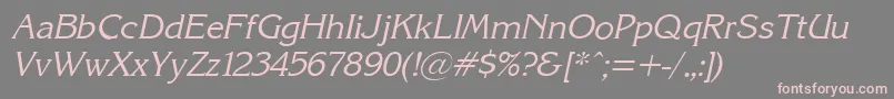 KarinacItalic Font – Pink Fonts on Gray Background