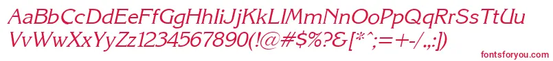 フォントKarinacItalic – 赤い文字