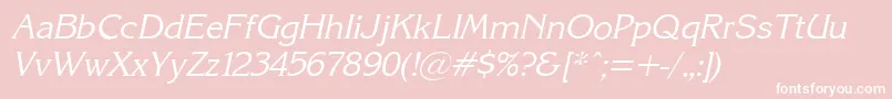 KarinacItalic Font – White Fonts on Pink Background