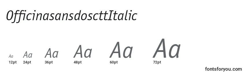 Размеры шрифта OfficinasansdoscttItalic