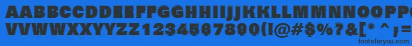 AGrotictitulgrhv Font – Black Fonts on Blue Background