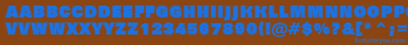 AGrotictitulgrhv Font – Blue Fonts on Brown Background