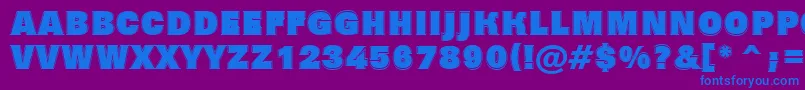 AGrotictitulgrhv Font – Blue Fonts on Purple Background