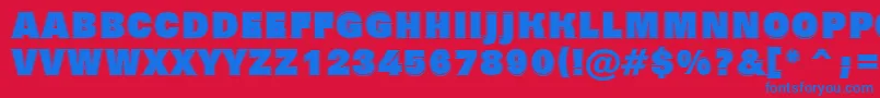 AGrotictitulgrhv Font – Blue Fonts on Red Background