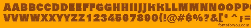 AGrotictitulgrhv Font – Brown Fonts on Orange Background