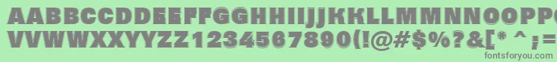 AGrotictitulgrhv Font – Gray Fonts on Green Background