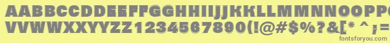 AGrotictitulgrhv Font – Gray Fonts on Yellow Background