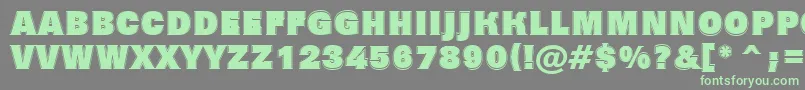 AGrotictitulgrhv Font – Green Fonts on Gray Background