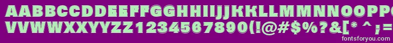 AGrotictitulgrhv Font – Green Fonts on Purple Background