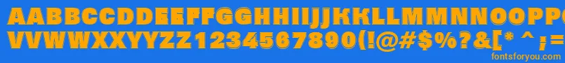 AGrotictitulgrhv Font – Orange Fonts on Blue Background