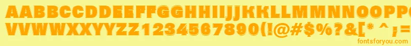 AGrotictitulgrhv Font – Orange Fonts on Yellow Background