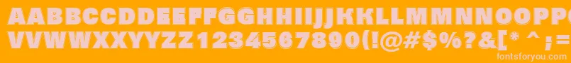AGrotictitulgrhv Font – Pink Fonts on Orange Background