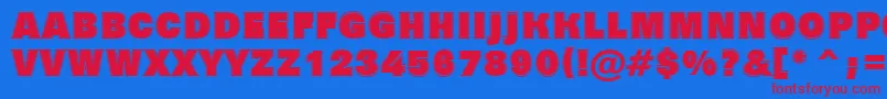 フォントAGrotictitulgrhv – 赤い文字の青い背景