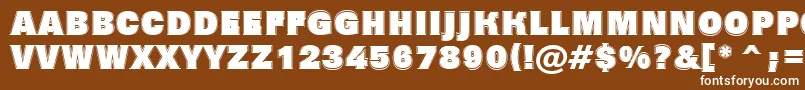 AGrotictitulgrhv Font – White Fonts on Brown Background