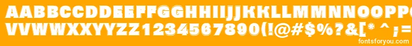 AGrotictitulgrhv Font – White Fonts on Orange Background