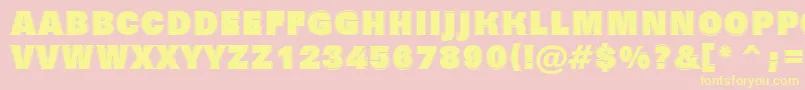 AGrotictitulgrhv Font – Yellow Fonts on Pink Background