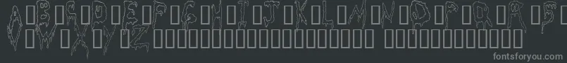 Grossout Font – Gray Fonts on Black Background