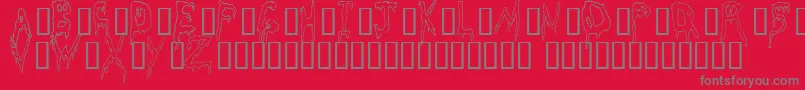 フォントGrossout – 赤い背景に灰色の文字