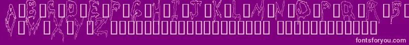 Grossout Font – Pink Fonts on Purple Background