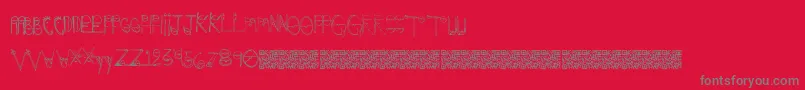 Crazyeyes Font – Gray Fonts on Red Background