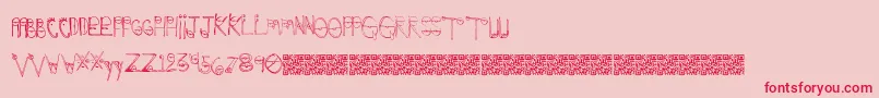 Crazyeyes Font – Red Fonts on Pink Background