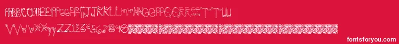 フォントCrazyeyes – 赤い背景に白い文字