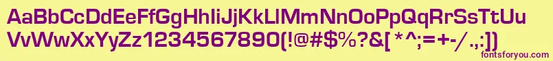 EurostiletBold Font – Purple Fonts on Yellow Background