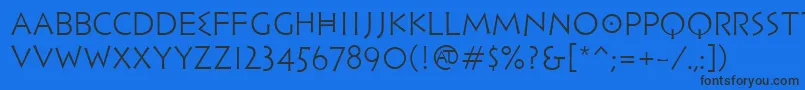 PfhellenicaserifproLight Font – Black Fonts on Blue Background